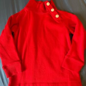 J Crew lightweight sweater. Vibrant red color. Size 4-5.